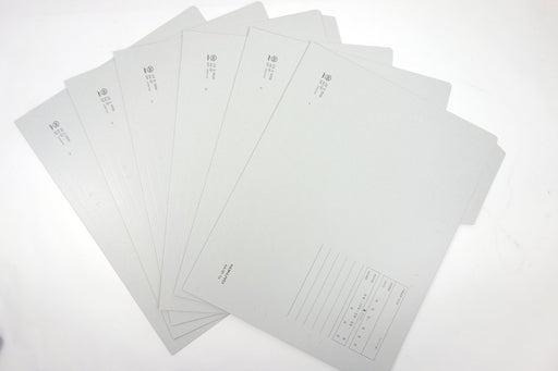 Kokuyo individual folder 1/3 cut A4 6 books pack gray A4-3FS-M Cardboard NEW_2