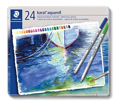Steadler Colored Pencils Karat Aquerel 24 Colors 125 M24 NEW from Japan_1