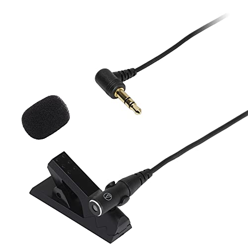 audio-technica Monaural Lavalier Microphone AT9904 3.5mm terminal AUX Battery_1