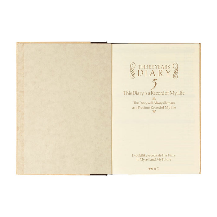 Midori Diary 3 years Continuous Western style 12106001 H217xW156xD26mm Notebook_5