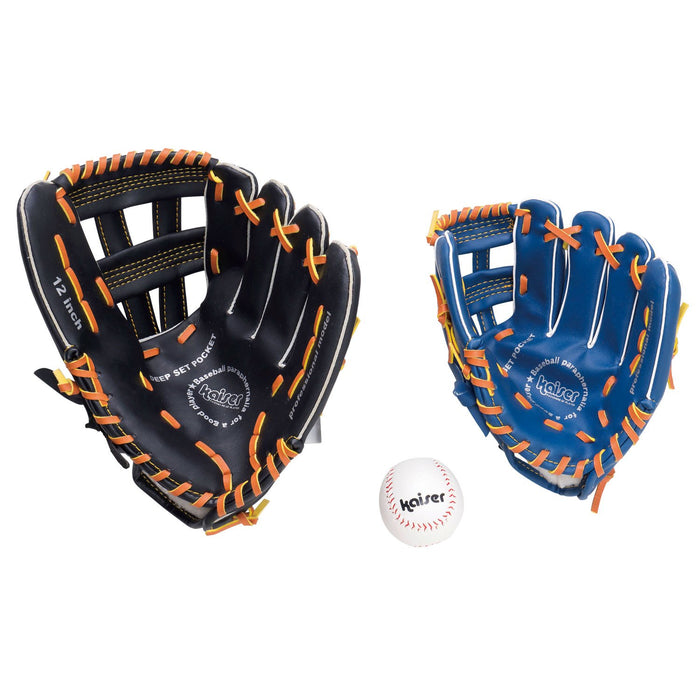 kaiser Parent & child baseball glove set KW-310 with Ball Adult 12" & Kid 9.5"_1
