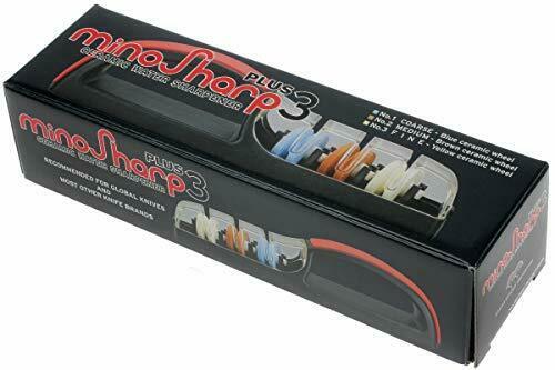 Minosharp 3 Sharpener Black/Red NEW from Japan_5