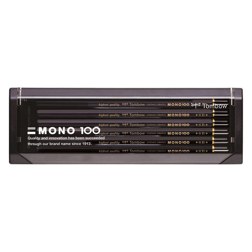 TOMBOW MONO 100 6B MONO-1006B 1 dozen Pencils with cased for drafting, drawing_1