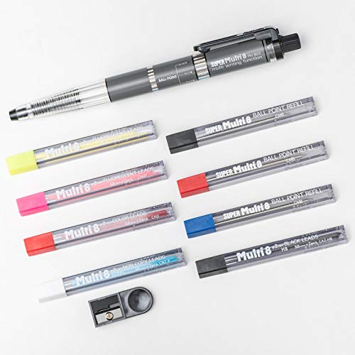 Pentel Mechanical Pencil Super Multi-8 Pencil Set PH803ST Color Core NEW_1