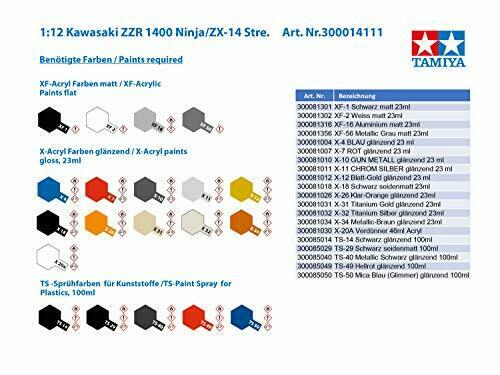 TAMIYA 1/12 motorcycle series No.111 Kawasaki ZZR1400 plastic model 14111 NEW_4