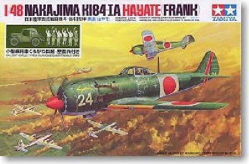 TAMIYA 1/48 Nakajima Hayate (Frank) w/ 4x4 Type 95 Kurogane Set Model Kit NEW_1