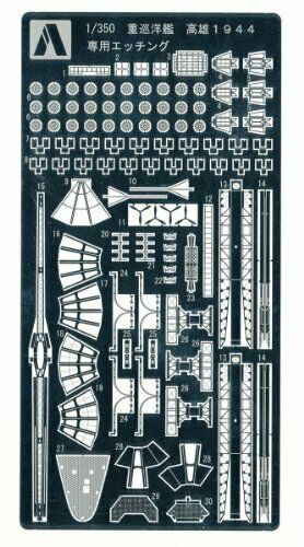 Aoshima Heavy Cruiser Takao 1944 Etching Parts NEW from Japan_1