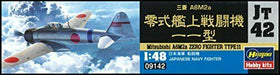 Hasegawa 1/48 Japanese Navy Mitsubishi A6M2a Mitsubishi A6M Zero 11-inch plastic_3