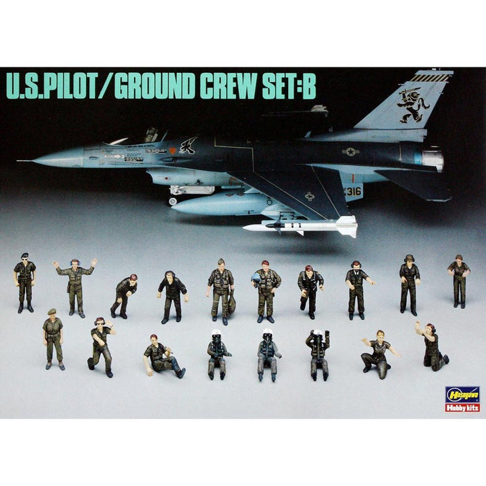 Hasegawa X48-5 1/48 U.S. PILOT GROUND CREW SET B Plastic Model Kit HSGS1885 NEW_2