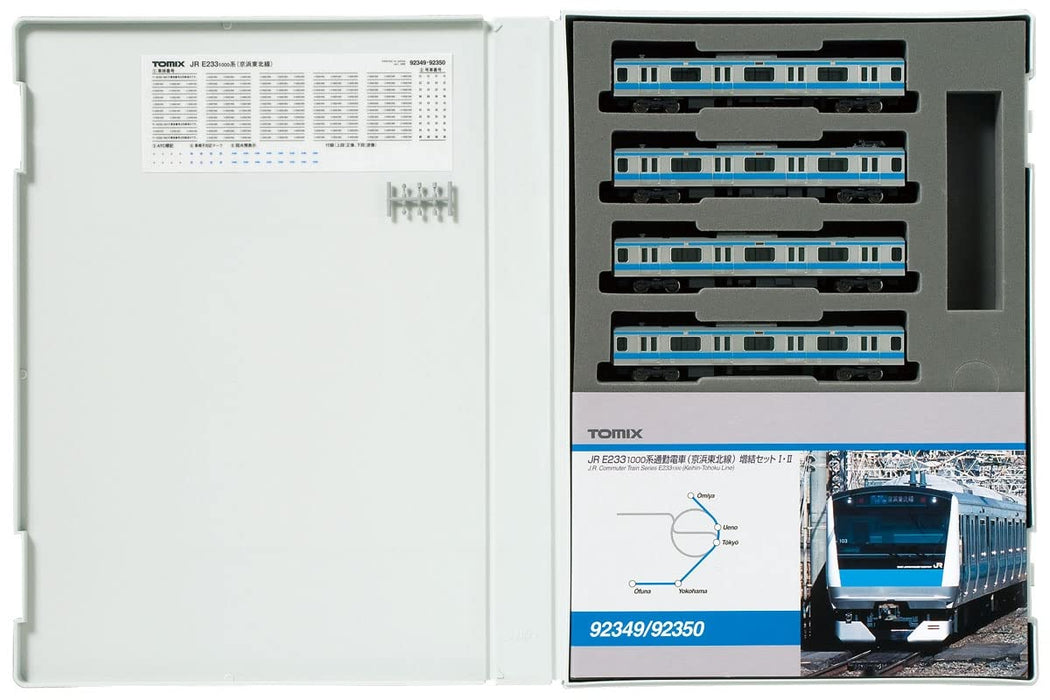 TOMIX N gauge E233-1000 series Keihin Tohoku line additional 4-car set II 92350_2