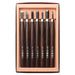 Yoshiharu cutlery luxury steel chisel in Paper Box 7pcs H-7 Brown 18cm NEW_2