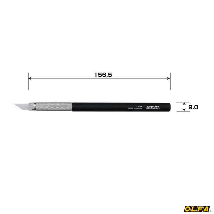 OLFA Ltd-09 Limited AK Art Knife Cutter with 25 Blades Aluminum Silver Black NEW_2