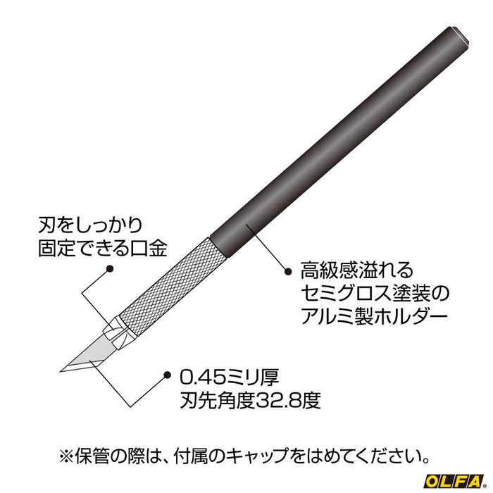 OLFA Ltd-09 Limited AK Art Knife Cutter with 25 Blades Aluminum Silver Black NEW_3