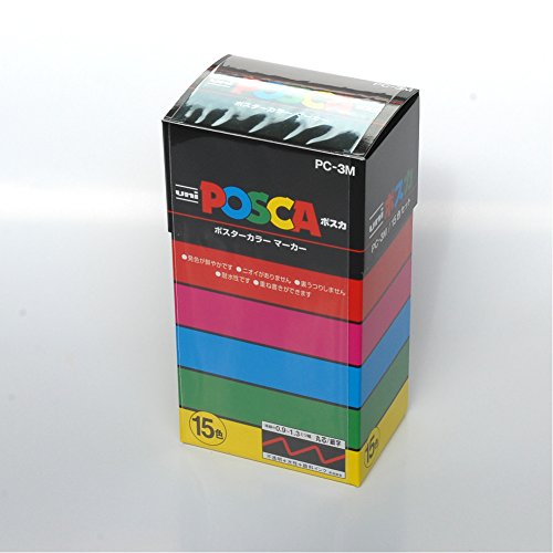 Uni-posca PC-3M Paint Marker Pen - Fine Point - Set of 15 NEW from Japan_2