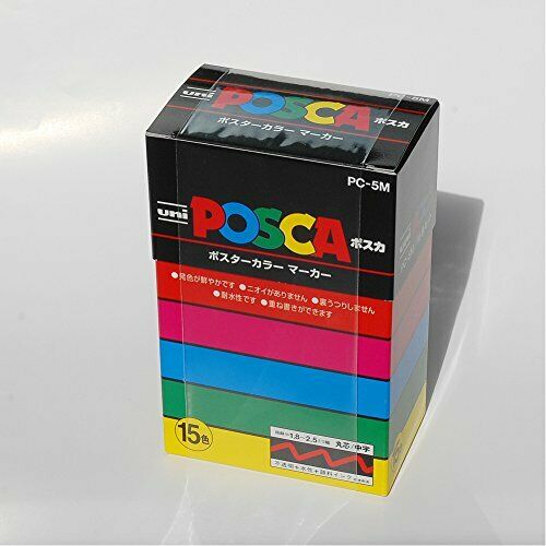 Mitsubishi pencil POSCA water acrylic pen 15colors  PC5M15C NEW from Japan_2