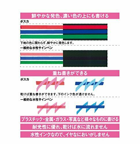 Mitsubishi pencil POSCA water acrylic pen 15colors  PC5M15C NEW from Japan_5