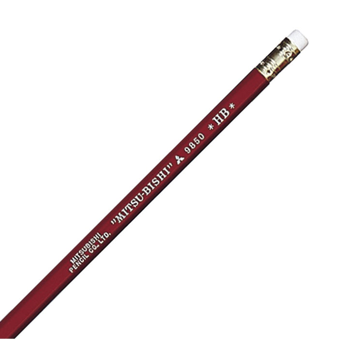 Mitsubishi Pencil K9850HB uni pencil with eraser Set of 12-Piece 1 Dozen NEW_3