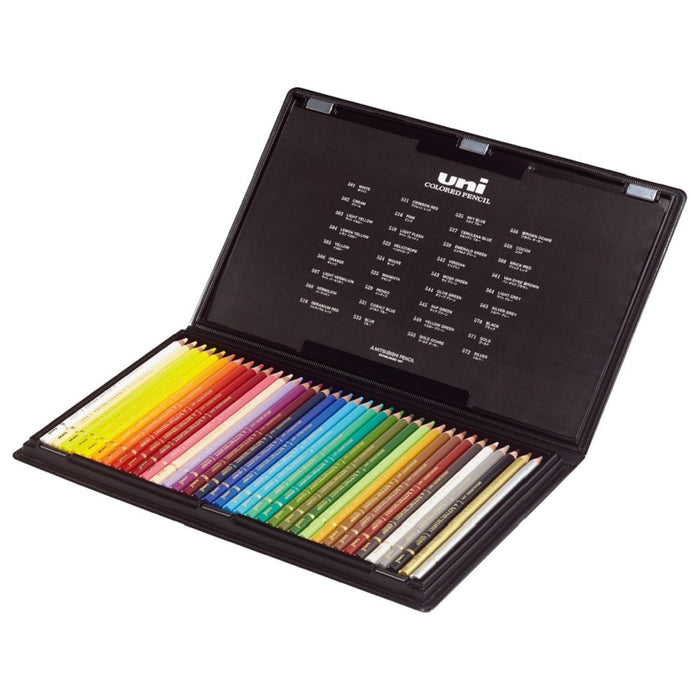 MITSUBISHI color Pencil Uni Colored Pencils 36 Colors Set UC36CN with Case NEW_3