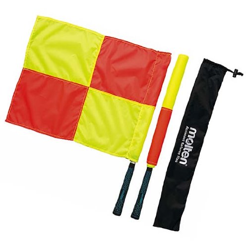Morten Assistant referee flag FLN Yellow & Red 2set NEW from Japan_1