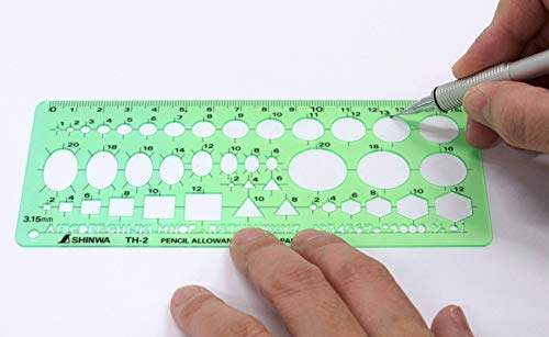 Shinwa Rules Template General Ruler 66022 carbon fiber 70x160x0.75mm TH-266022_3