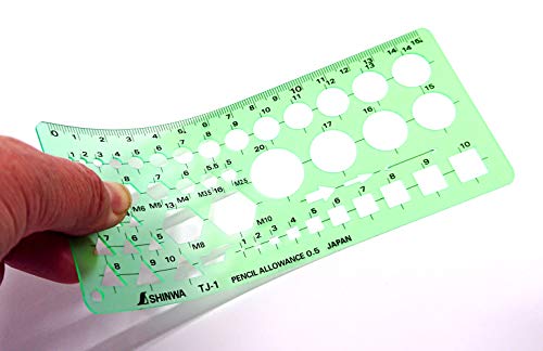 Shinwa Rules Template Bolt Nut Ruler TJ-166026 Hard to break even when bent NEW_3