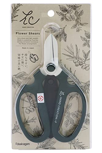 Sakagen Hand Creation Florist Shears Ikebana Scissors F-170 Green NEW from Japan_2