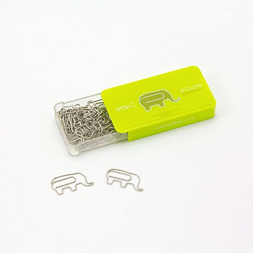 Midori D-Clips Elephant (43151006) Animal type paper clip NEW from Japan_4