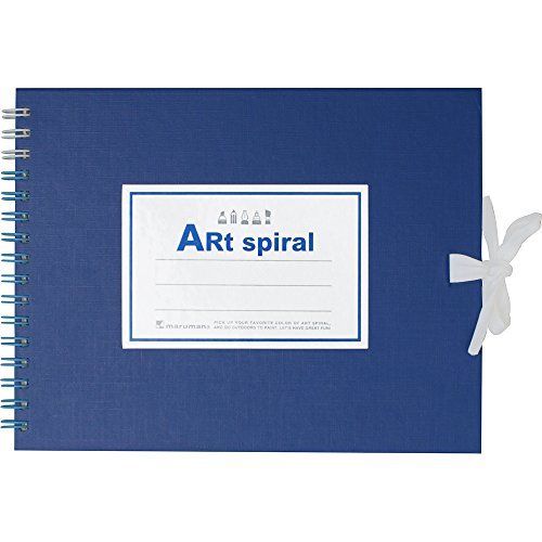 Maruman Sketchbook Art Spiral F0 Atsugi Art paper 24 pcs blue S310-02 NEW_1