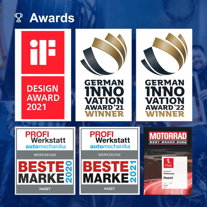 Hazet Screwdriver Set 6 Piece 810/6 Phillips, Minus screwdriver Rubber Metal NEW_3