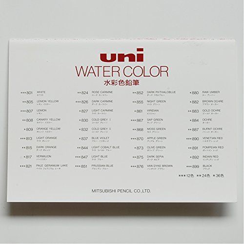 Mitsubishi Pencil Uni Water Color 12 colors UWC12C NEW from Japan_4