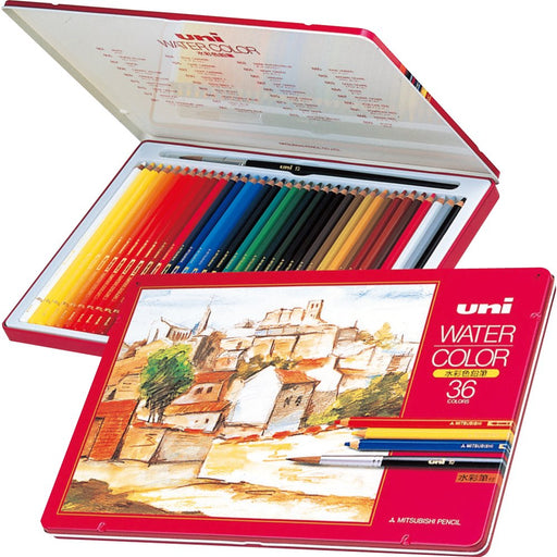 Mitsubishi Pencil Uni water color 36-colors Hexagonal axis UWC36C Colored Pencil_1