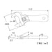 TOP SHORT ADJUSTABLE THIN BLADE WRENCH (7-26mm) HY-26STR NEW from Japan_2