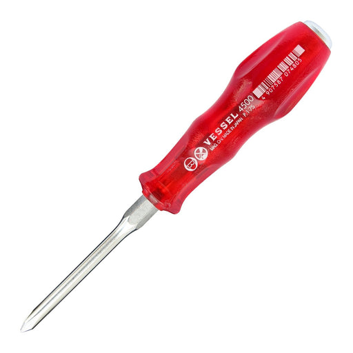 VESSEL Power Grip screwdriver +1×75 4500 Plastic Handle Philips L172mm NEW_1