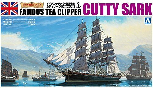 Aoshima 1/350 Scale Sailing Ship Cutty Sark Plastic Model Kit NEW from Japan_1