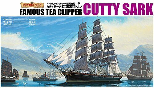 Aoshima 1/350 Scale Sailing Ship Cutty Sark Plastic Model Kit NEW from Japan_2