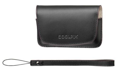 Nikon Semi-Hard Leather Case CS-NH24BK Black for COOLPIX NEW from Japan F/S_1