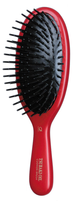 Ikemoto Tsubaki microcapsule Hair Care Cushion Brush TSU-60 Red Plastic NEW_1