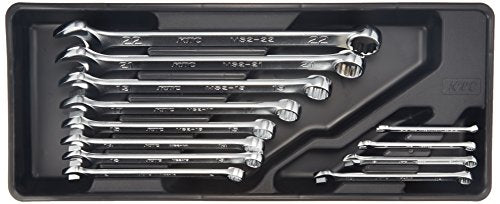 KTC Combination Wrenches 12pcs Set with Tray 5.5mm-22mm TMS212 Open End NEW_2