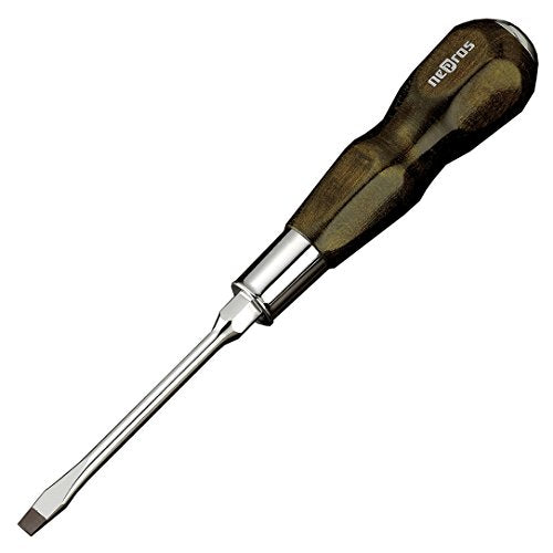 KTC Nepros ND3M-08 Wood Handle Screwdriver Flat Head Brown NEW from Japan_1