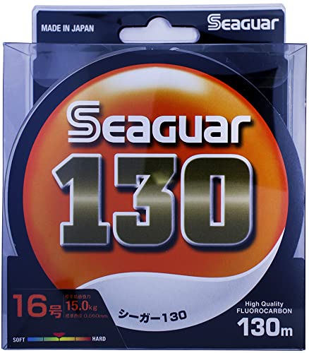 KUREHA Seaguar 130 #16 55Lb 130m Fluorocarbon Fishing Line Clear Color Snell NEW_1