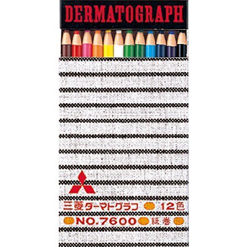 Mitsubishi Pencil Colored pencil Oily Dermatograph No. 7600 12 colors K760012C_1