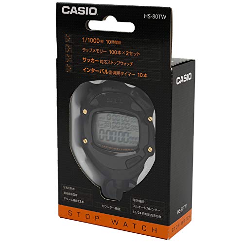 Stopwatch Professional Waterproof HS-80TW-1JH / CASIO Black NEW from Japan_4