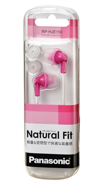 Panasonic Canal Type earphone RP-HJE150-P Pink 1.2m Cable Plastic 3size earpiece_3