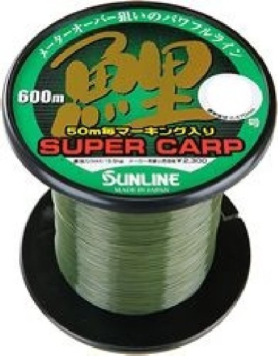 SUNLINE Nylon Line Super Carp 600m #6 Matt green Fishing Line Carp Black Bass_1