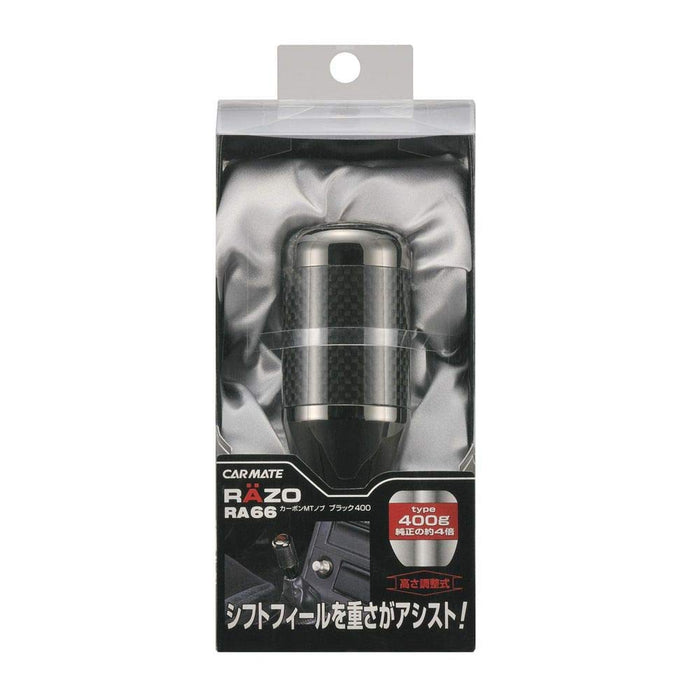Carmate Car Shift Nob Razo Real Carbon MT 400g Black RA66 Made in Japan NEW_2