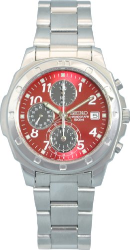 SEIKO Chronograph RED SND495P1 SND495 SND495P Men's Watch NEW from Japan_1