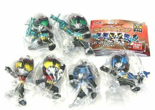 BANDAI Masked Rider Kiva rider swing All 6 set Gashapon mascot capsule Figures_1