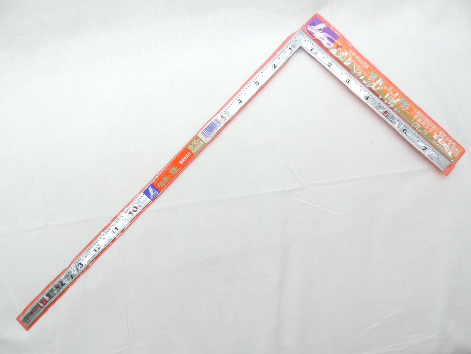 Shinwa Sokutei 45cm (1.5 shaku) Tsuru Kame Square 10588 Stainless Steel NEW_1