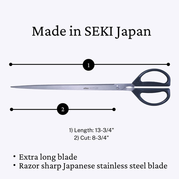 HAYBK ALLEX Just Size Scissors Super Long Large size 17111 Made in Japan NEW_2