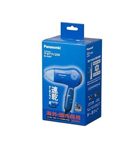 Panasonic Hair Dryer ZIGZAG Turbo Dry 1200 Blue EH 5202 P-A NEW from Japan_2